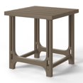 thumbnail image 5 of WestinTrends Outdoor 18" HDPE Square Adirondack Patio Side Table, Weathered Wood, 5 of 14