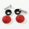 thumbnail image 5 of Ortofally License Plate Screws Fastener with Bling Rhinestone Caps Anti for Locking Car ( Red ), 5 of 10