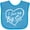 Turquoise, variant on Inktastic I Love My Big Sis in White Chalk Heart Boys or Girls Baby Bib