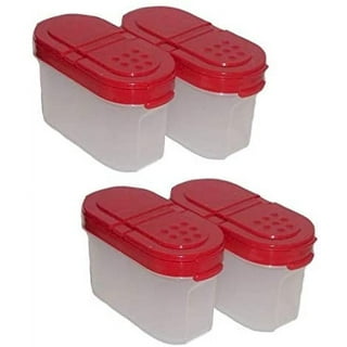 Tupperware New Set of 3 Ultra Clear Elegant Square Containers with Red Lids