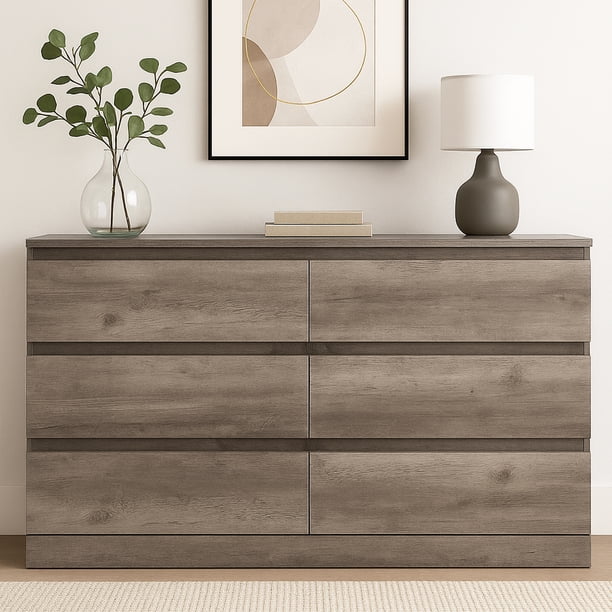 oak grey dresser Aspen Dusty Gray 6 Drawer With inspired designs in furniture and accents in captivating fabrics T&T GREY OAK DRESSER