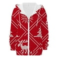 thumbnail image 3 of Sweatshirt for Women Family Christmas Blouses Vintage Womens Long Sleeve Tops Zip Up Women's Clothing Red2, 3 of 5