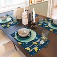 thumbnail image 6 of Placemats Set of 4 / 6, stingray cute navyblue dots Placemats for Dining Table Indoor/Outdoors Heat Resistant Washable Placemats 18" x 12", 6 of 8