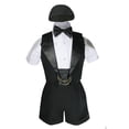 thumbnail image 3 of Infant Boy Toddler Christening Baptism Formal Black Vest ShortsTuxedo Suit 0M-2T, 3 of 5