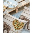 thumbnail image 2 of Outdoor Throw Pillow Cover Farm Heart Shape Sunflowers with Elephant Waterproof Cushion Covers 2 Pack Retro Wood Barn Pillow Cases Home Decoration for Patio Garden Couch Sofa, 2 of 6