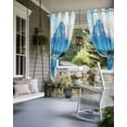 thumbnail image 4 of nqOlkjepod Outdoor Curtains for Patio Waterproof, Blue Mountain Outdoor Privacy Panels Grommet, Forest Modern Art Pastoral Blackout Outside Curtains for Porch/Cabana/Pergola 54"x108", 2 Panels, 4 of 8