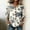 Multicolor, variant on Dolkfu Elbow-Length Summer Tops for Women Boho Multicolor V-Neck Ornamental Button Floral Retro Blouses & Tops Multicolor,S
