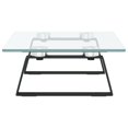 thumbnail image 3 of vidaXL Monitor Stand Black 40x20x8 cm Tempered Glass and Metal, 3 of 5