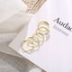 thumbnail image 5 of Anillos para mujer, regalos para mujer El nuevo anillo grande de moda de cinco piezas con incrustaciones que combina con todo, 5 of 5