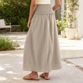 thumbnail image 2 of Maxi Skirt for Women Floral Elastic Flowy Long Skirts Beach Cover Up Vacation Skirt, 2 of 8
