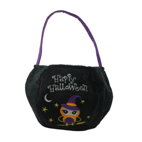 MOQIN Pumpkin Reusable Trick or Treat Buckets - Large Halloween Basket, Plush Candy Bags - Halloween Tote Bags,Gift Bucket for Party Favor Supplies