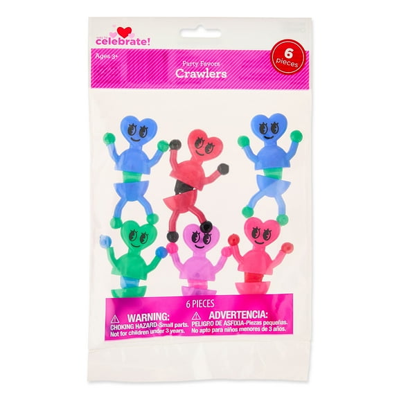 Heart Crawlers Party Favors, Multicolor, 6 Count, Valentine's Day by Way To Celebrate