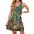 thumbnail image 3 of Fantaslook Summer Dresses for Women Casual V Neck Sleeveless Sundresses Floral Beach Short Dress with Pockets, 3 of 8