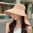 thumbnail image 3 of SikaFu Protective Neck Of Sun Hat Female Sunscreen Covers Face -Proof Anti -Ultraviolet Summer Shading Big Hat Spring And Autumn Outdoor Fisherman Hat, 3 of 9