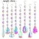 thumbnail image 2 of Juego de 7 atrapasoles de cristal, efecto prismas arcoíris para ventanas y candelabros, decoración de cristal con vidrio transparente y brillante, 2 of 5