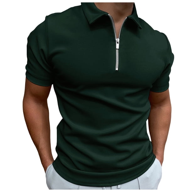 Camiseta de manga corta para hombre, informal, de verano, lisa, para vacaciones, para el día a día
