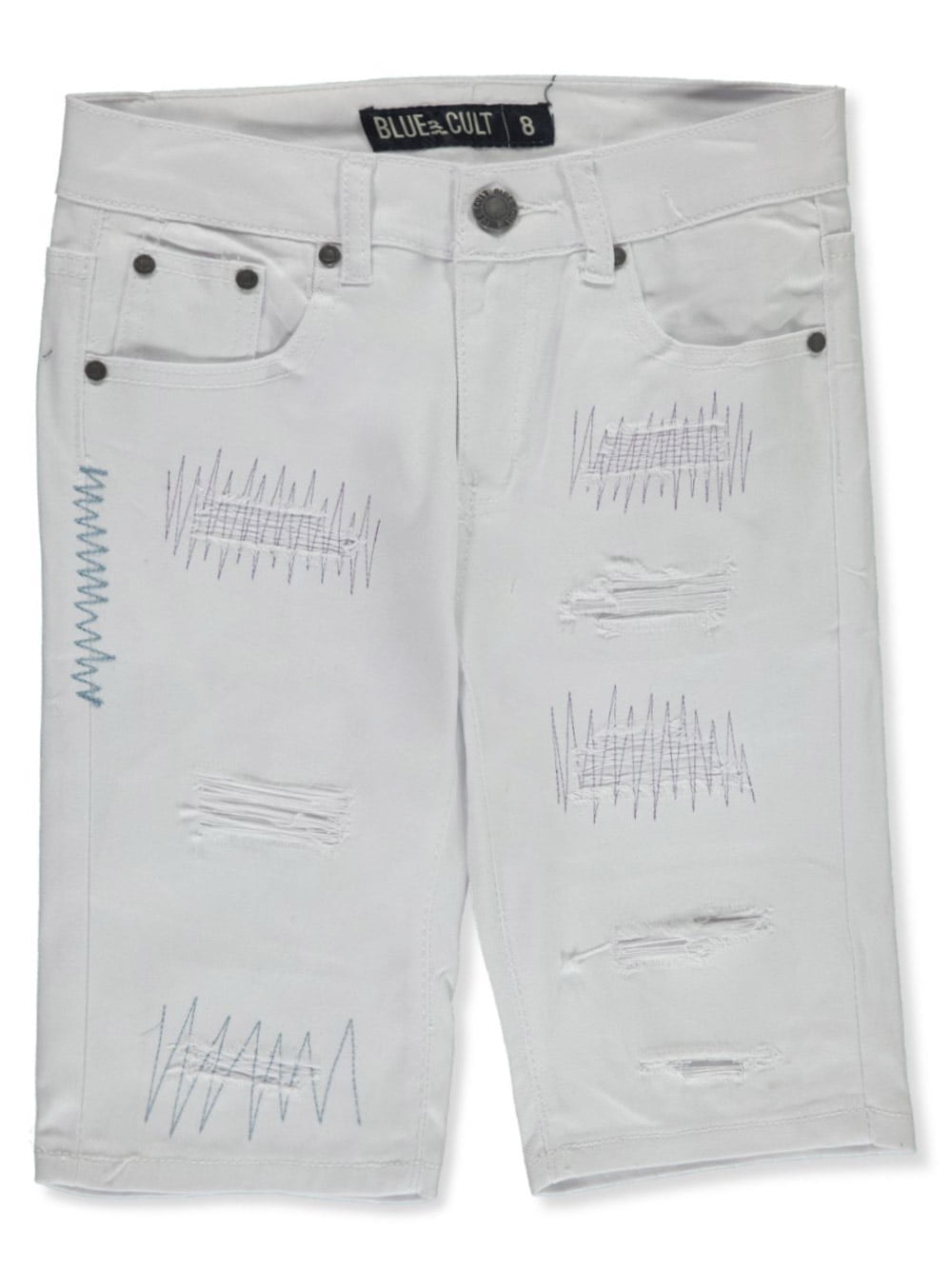 Blue Cult Boys' Denim Shorts - white, 4 
