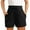 Black, variant on Ahuyic Womens Shorts,Plus Size Pants for Women,Womens Solid Color Pocket Drawstring Shorts Casual Womens Shorts,Black,XL