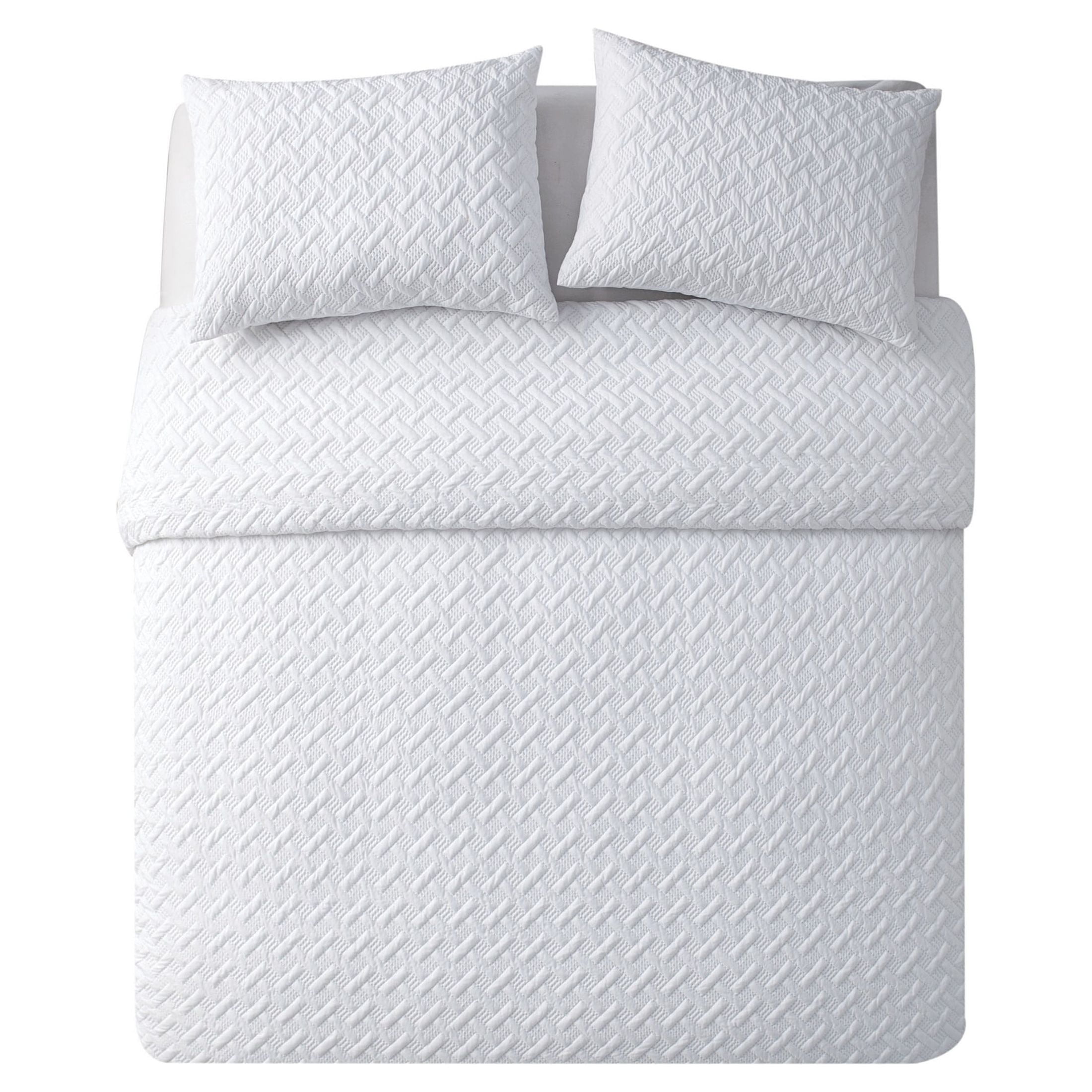 VCNY Home Nina II 2-Piece White Geometric Comforter Set, Twin/Twin XL, Adult, Unisex