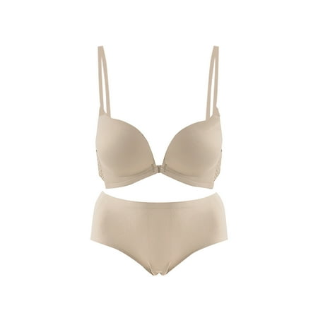 

Women s Bra Wireless Seamless Front Clasp Gathering Side Thin Lightweight Cropped Chest Bras For Women