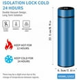 thumbnail image 3 of Smart Water Bottle Basdi Led Temperature Display Water Bottle - Double Walled Vacuum Insulated Sports Bottle | 12-Hour Cooling/Warming, Leak-Proof, Smart Hydration for Travel and Gym, E, 3 of 7