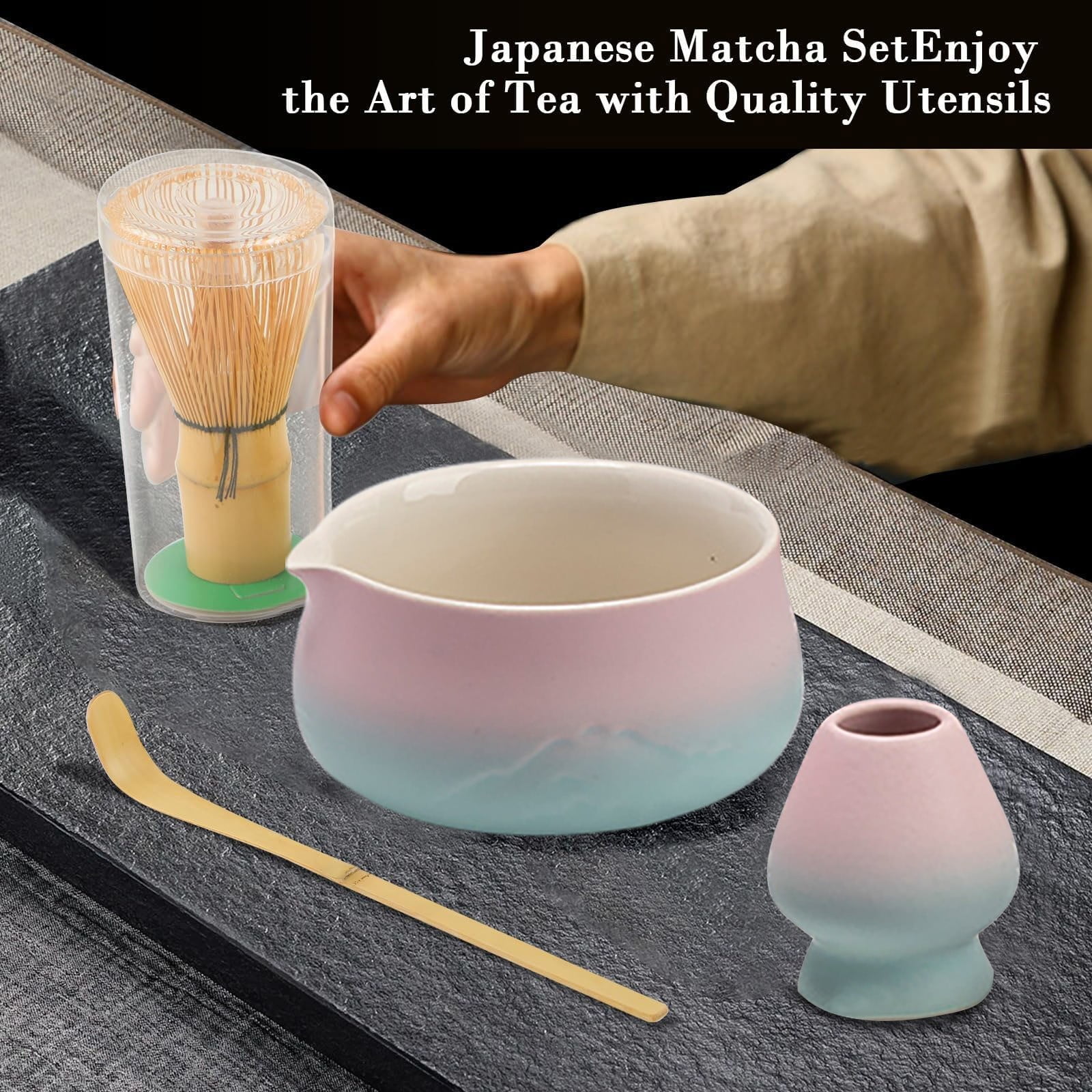 Japanese 7 Piece Matcha Tea Set A, Standard Size with
