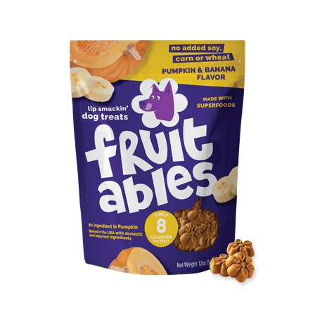 Fruitables Baked Pumpkin and Banana Treats for Dogs– 12 Ounces