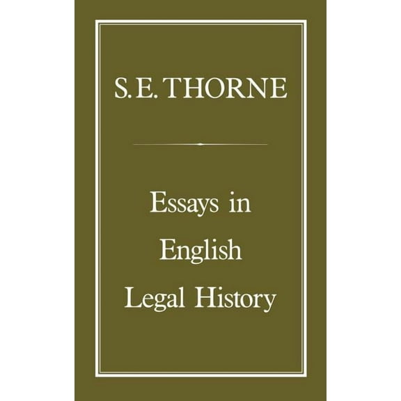 Essays in English Legal History, (Hardcover)