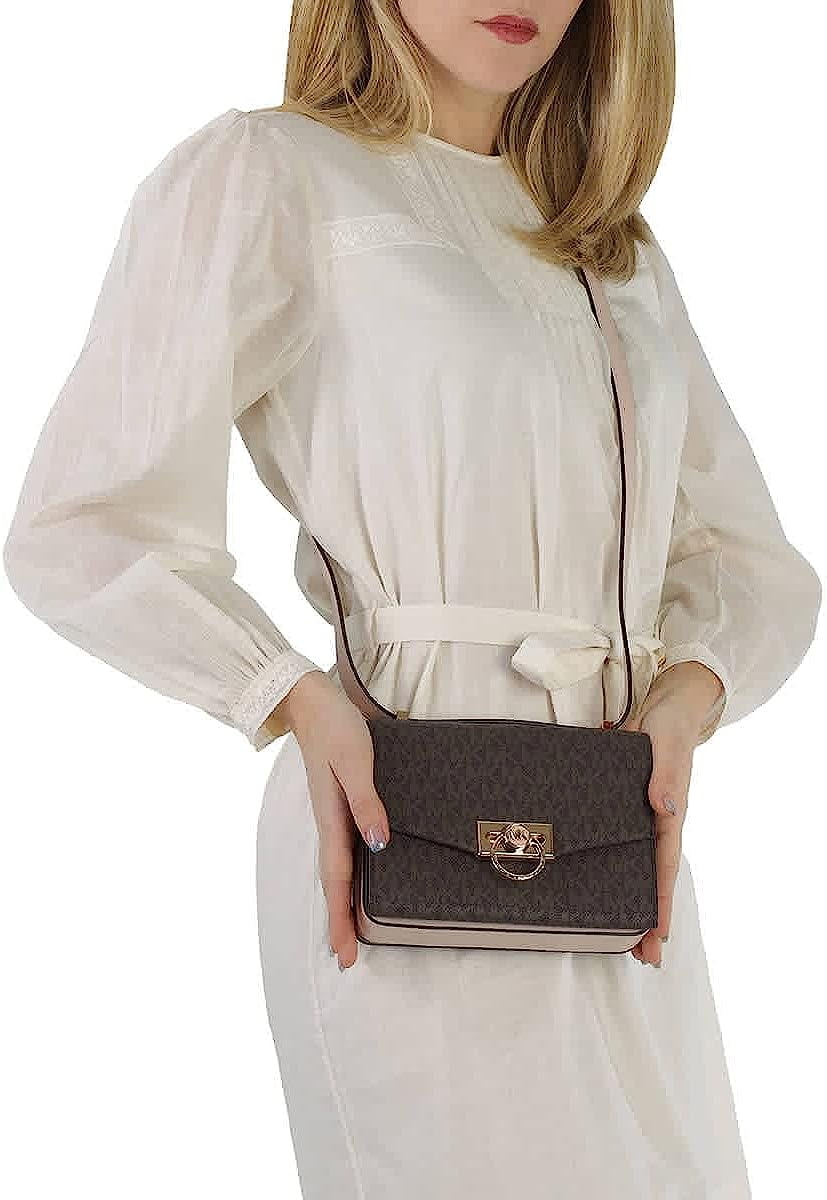 Michael Kors Ladies Hendrix Medium Two-tone Logo Messenger