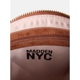 thumbnail image 3 of Madden NYC Women's Small Top Zip Faux Suede Handbag, Cognac, 3 of 5