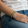 thumbnail image 5 of Sweden Flag Bracelet: Handmade Bracelet,Adjustable Beaded Boho-Style Rope Bangle with Patriotic Design, 5 of 8