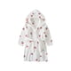 thumbnail image 3 of Girls Hooded Bathrobe Strawberry Pattern Flannel Soft Warm Pockets Belt Robe Pyjamas Sleepwear Kids Spring Clothes, 3 of 5