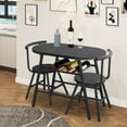 thumbnail image 2 of Dining Table Set, 3-piece Kitchen Table Set with Table and 2 Bar Stools, Gray Color Countertop Kitchen Pub Set for Bar/Breakfast Nook/Dining Room/Living Room, JA1083, 2 of 9