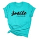 thumbnail image 4 of Camiseta informal de manga corta con cuello en V y estampado para mujer - Poliéster y spandex, transpirable, diseño floral - Top de moda para verano/otoño, 4 of 6