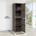 thumbnail image 3 of Outsunny Armoire de Rangement Extérieure en Osier avec Tablettes Ajustables, Brun, 3 of 10
