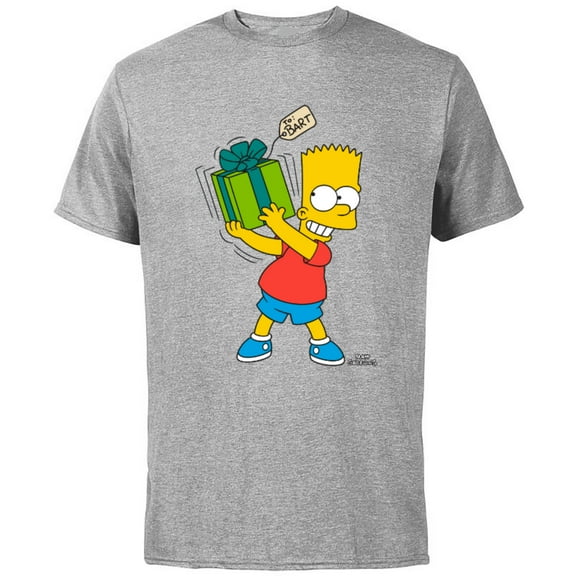 The Simpsons Bart Simpsons Present Time Holiday - Short Sleeve Cotton T-Shirt for Adults - Customized-Athletic Heather