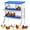 6-Blue with stand, variant on Chicken Nesting Boxes, 6 Compartment Metal Chicken Egg Laying Box with Lid Cover for Hens/Ducks, Easy Egg Collection Hen Roosting and Coop Use, Blue