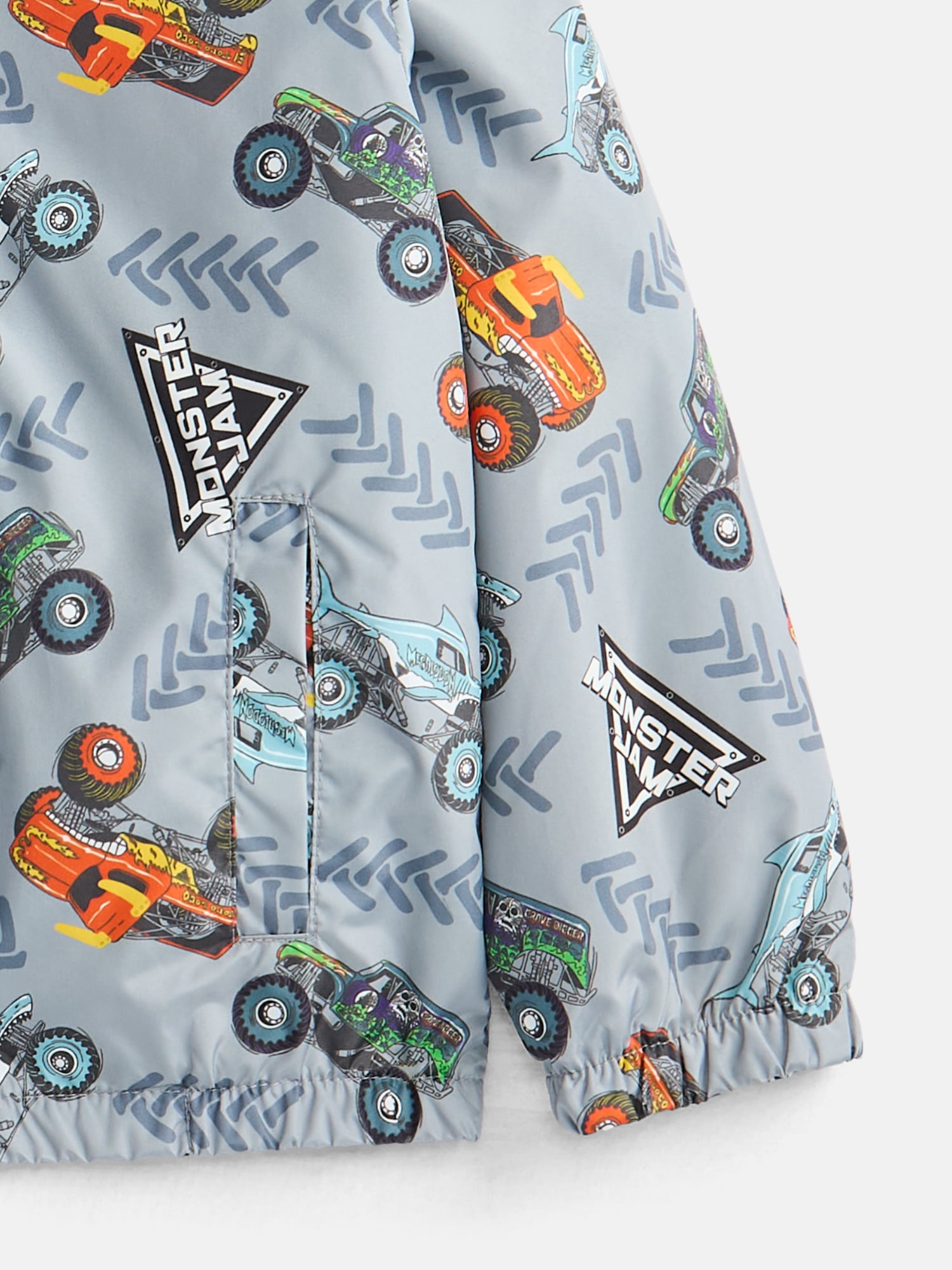 Monster Jam Toddler Boys Lightweight Windbreaker Jacket, Sizes 2T-5T