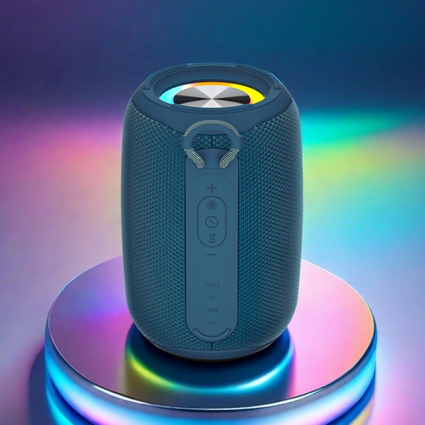 Altavoz Bluetooth portátil para exteriores con luz LED, altavoz inalámbrico de larga duración en espera, altavoz estéreo HiFi de alta potencia, altavoz impermeable, altavoces Bluetooth