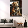 thumbnail image 5 of Norfolk Terrier Dog and Guitar Picture Poster Unframe, Norfolk Terrier Dog Canvas Frame Ready to Hang - Girl Room Decor - Vintage Dog Decor, 5 of 6