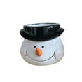 thumbnail image 2 of Horivan Christmas Snowman Flower Pot with Red Black Hat Cute Resin Planter Desktop Decor for Holiday Home Office Decoration Small Succulent Planter, 2 of 4