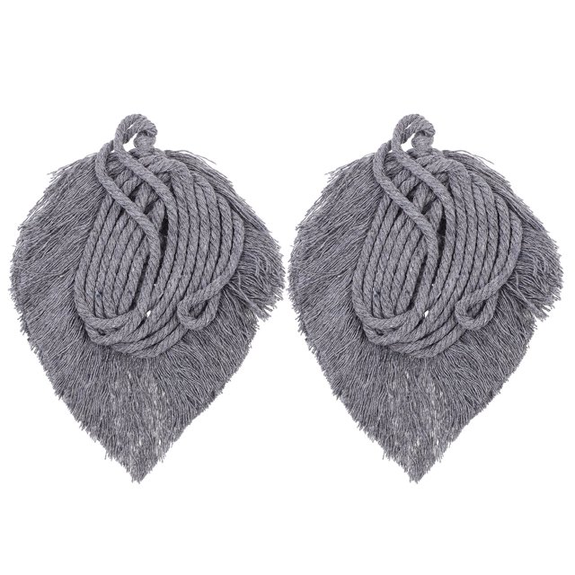 Abrazaderas para cortinas: 2 piezas de alzapaños de cortina de cuerda de algodón estilo rústico de granja con borlas, decoración bohemia para el hogar