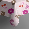 thumbnail image 5 of Pink Football and Flowers Pattern Square Tablecloth,Waterproof Square Table Cover,Wipeable Spillproof Washable Table Cover for Home Kitchen Party Decor 42"X42"(107x107cm), 5 of 6