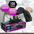 thumbnail image 4 of MEDPRIDE Nitrile Gloves Powder-Free – Small, Black, 100-Pack Nitrile Exam Gloves Disposable Latex-Free Textured Fingertips Medical Supplies for Home Health, 4 of 6