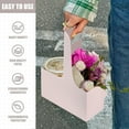 thumbnail image 4 of 2 Cup Disposable Drink Carrier with Handle - MJTYUTMO Kraft Paperboard Cup Holder Disposable Cup Carriers for Hot or Cold Drinks and Coffee, Pink (5 PCS), 4 of 7