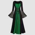 thumbnail image 3 of DuoJiaJ Performance Médiévale pour Femmes Robe Chemise Irlandaise à Manches Trompette avec Corset Robe Traditionnelle Fête et Party Femmes m Cosplay Gothique Rétro Robe Corset à Manches Longues, 3 of 3