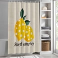 thumbnail image 6 of Yellow Lemons Small Stall Shower Curtain, Waterproof Shower Curtains for Bathroom, Summer Botanical Farmhouse Rustic Washable Fabric Cloth Bath Curtain for Bathtub Decoration with Hooks 36x78 Inches, 6 of 9