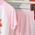 thumbnail image 5 of felwors Cute Pajamas for Little & Big Girls – Kids Summer Short Sleeves Shirt & Pants PJ Set Jammies(Pink,18-24 Months), 5 of 5