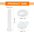 thumbnail image 2 of 4Pcs Toilet Seat Hinges Screws, White Universal Plastic Toilet Seat Hinge Bolt Screws with Nuts and Washers for Fixing the Top Toilet Seat, 2 of 6