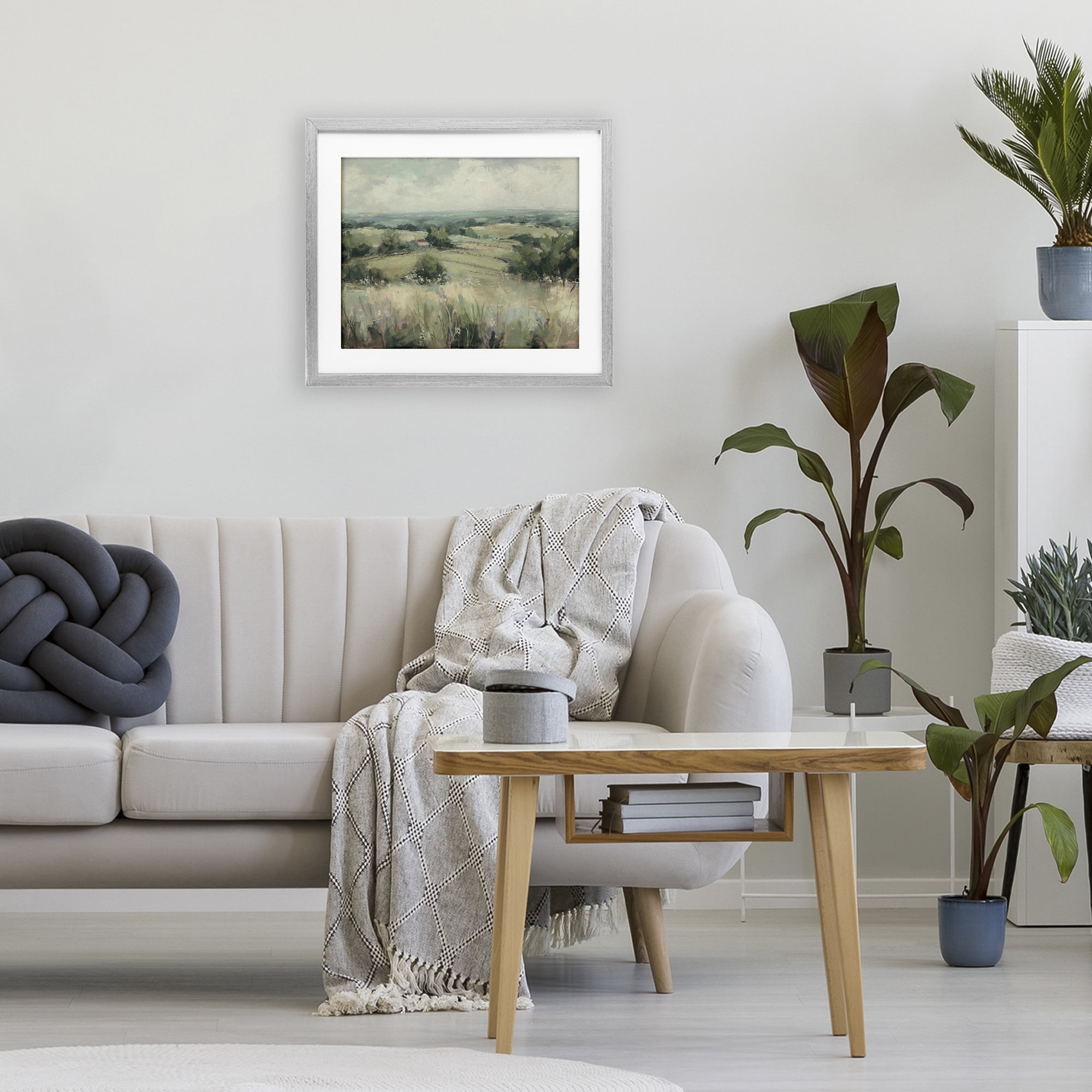 Stupell Industries Idyllic Green Pastures Gray Framed Print Under Glass, design by Svetlana Aleynikova
